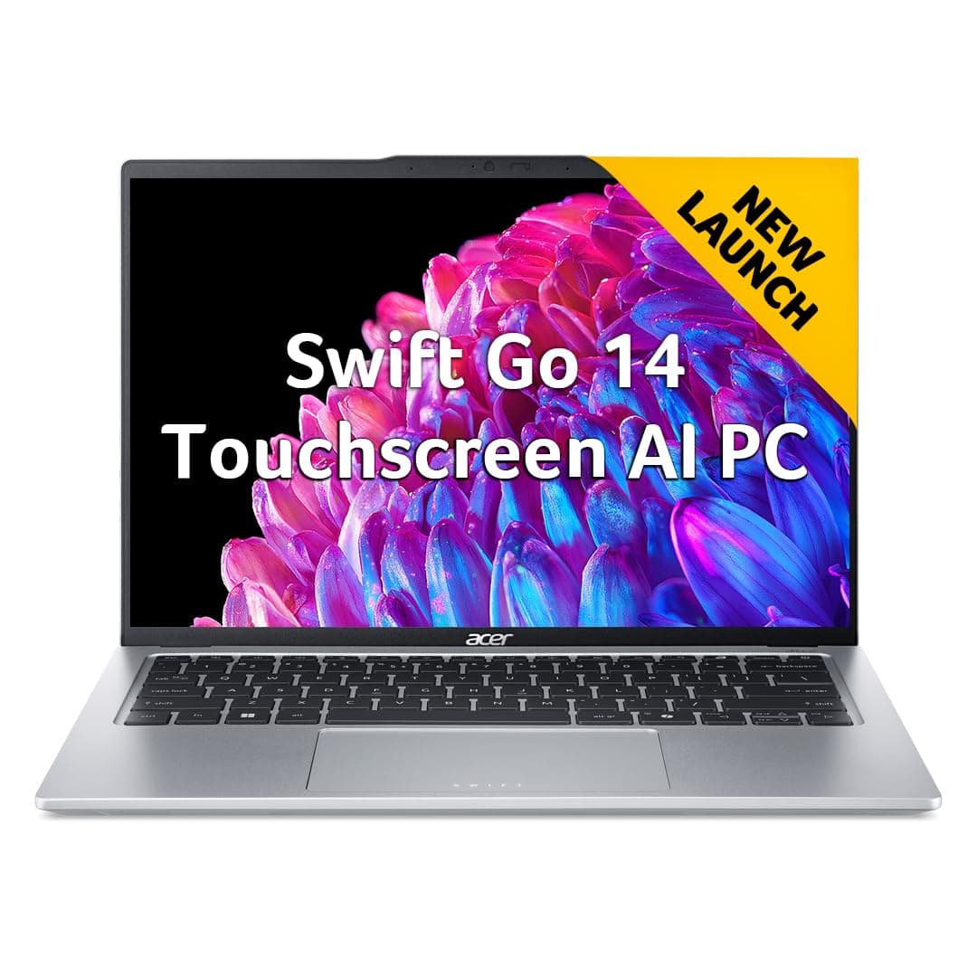 Acer Swift Go 14 AI PC Premium Laptop Intel Core Ultra 7 155H (35.56cm 14-inch IPS Touchscreen WUXGA/16GB/1TB SSD/Intel Arc Graphics/1440p Camera with...