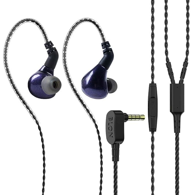 HiHiHear BLON BL03 Wired In Ear Earphone with Mic (Purple) In-Ear