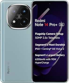 Redmi Note 14 Pro+ 5G (Spectre Blue, 12GB RAM + 512GB Storage) Smartphone