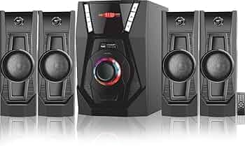 Woodley Audio WOD7039 50 W 4.1 Channel Wireless, USB, Bluetooth Multimedia Speaker System, Black
