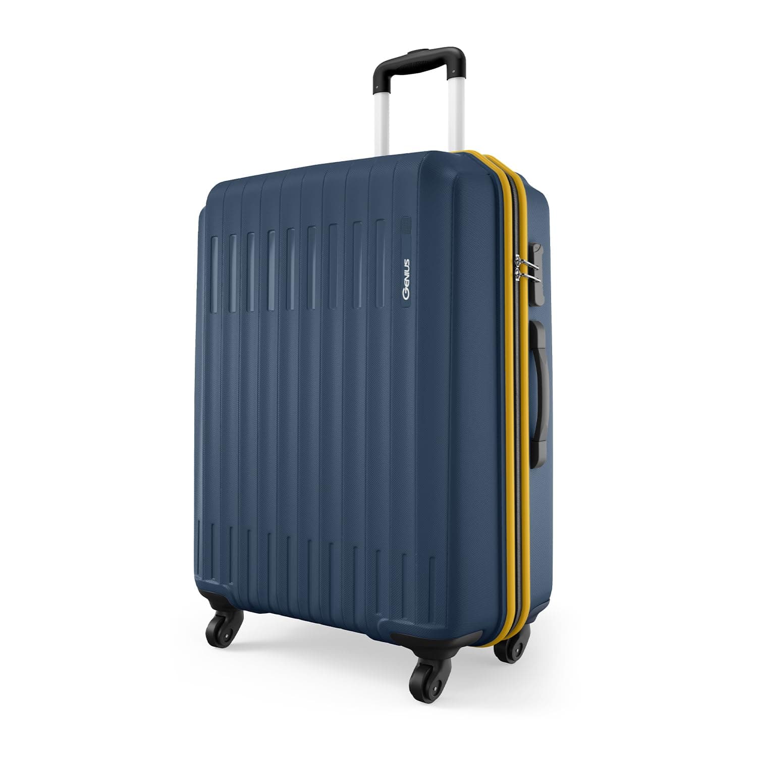Safari Genius Alley 75cm Large Size Check-in Trolley Bag Hard Case Polypropylene, 4 Spinner Wheels, 360 Degree Wheeling Luggage, Travel Bag, Suitcase ...