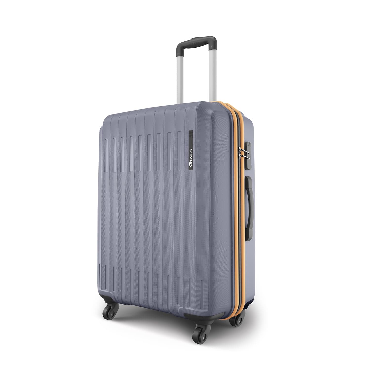 Safari Genius Alley 66cm Medium Check-in Trolley Bag Hard Case Polypropylene, 4 Spinner Wheels, 360 Degree Wheeling Luggage, Travel Bag, Suitcase for ...