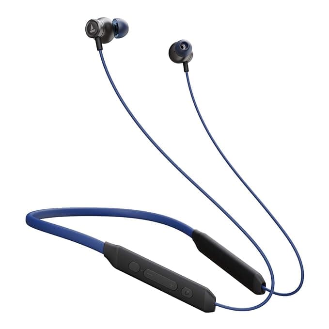 boAt Rockerz 205v2 Wireless Bluetooth in Ear Neckband Headphone with Mic (Blue) In-Ear