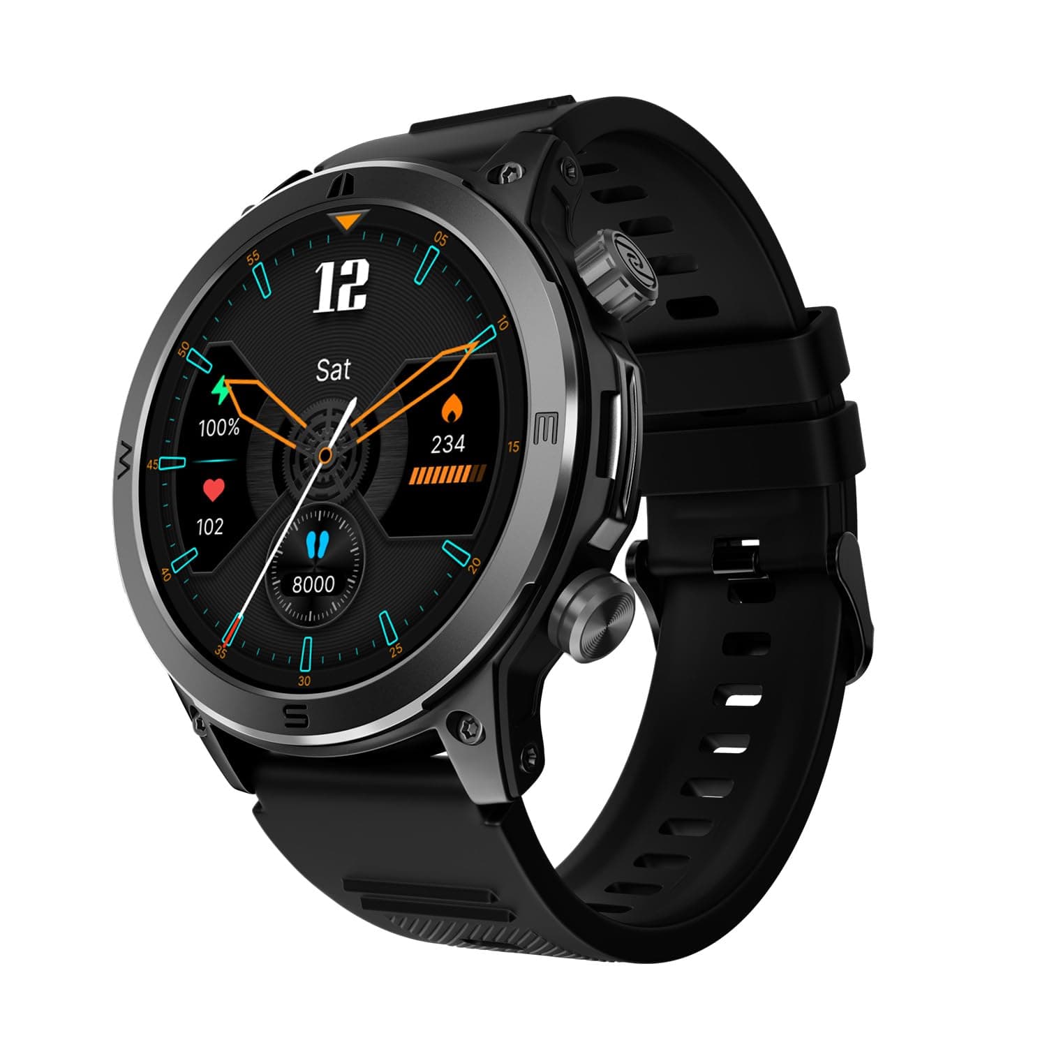 Noise Newly Launched Endeavour Sturdy Design 1.46" AMOLED Display Smart Watch, BT Calling, SoS Technology, Rapid Health & 100+ Sports Modes- (Jet Blac...
