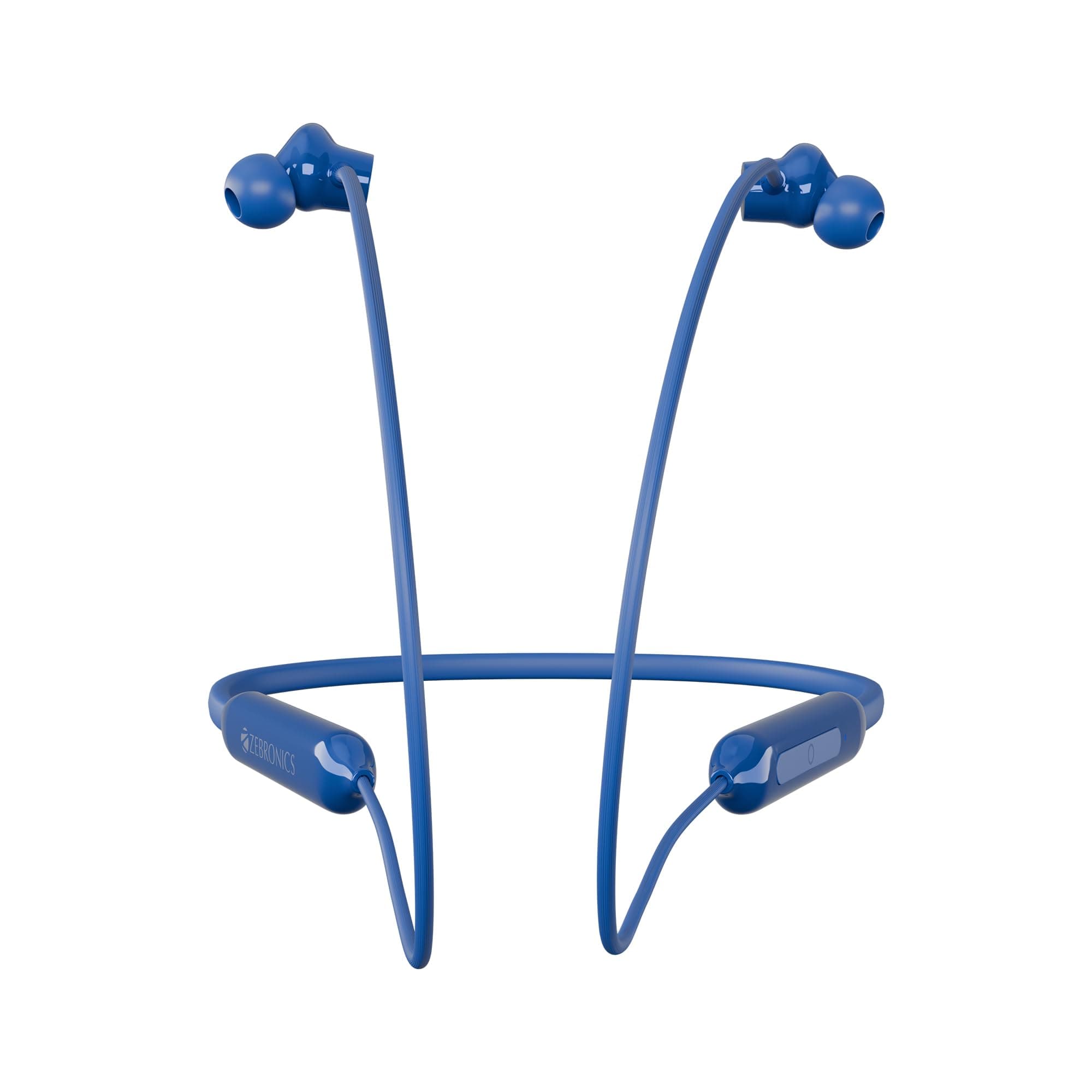 ZEBRONICS Escape 80 Wireless Neckband, 18H Playback, 10mm Drivers, Type-C Charging with Built-in Battery, Rapid Charging, MagSnap, ENC, Gaming Mode, Dual Pairing, BT v5.3, Voice Assistant (Blue)