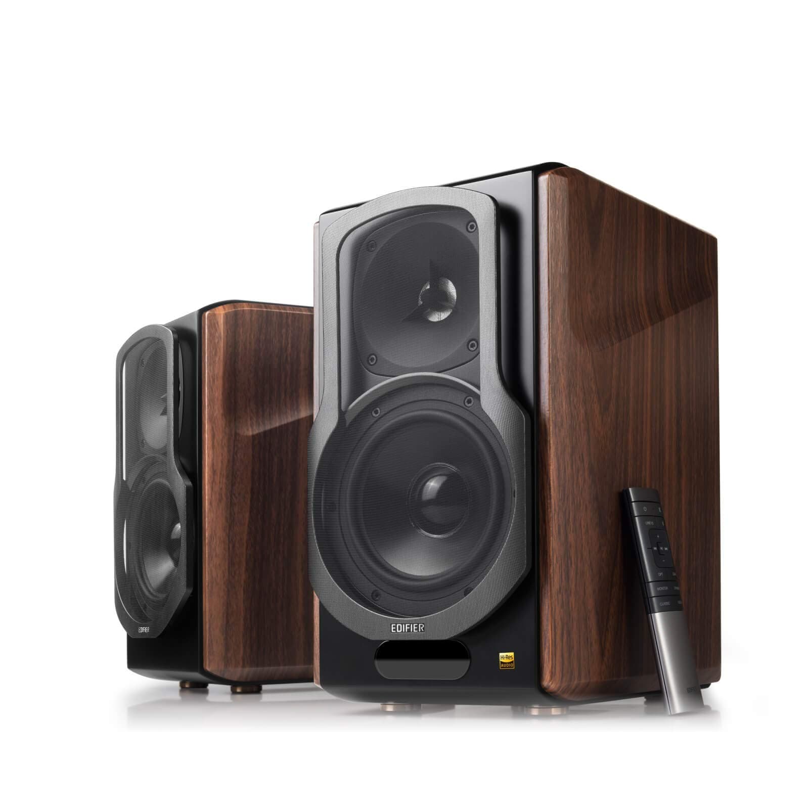 Edifier S2000MKIII Powered Bluetooth Bookshelf 2.0 Speakers - Near-Field Active Tri-Amped 130w Studio Monitor Speakers for Audiophiles with Wireless, 