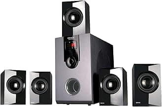 Onix OHT-200 100 Watts 5.1 Channel Multimedia Speaker System with USB/SD/MMC Card/Bluetooth/FM Radio & Remote Function (Black)
