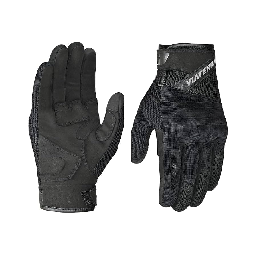 ViaTerra Fender Daily Use Motorcycle Riding Gloves | Excellent Ventilation & Breathability I Hard Knuckle Protection | Touch Screen Friendly (XL, Blac...