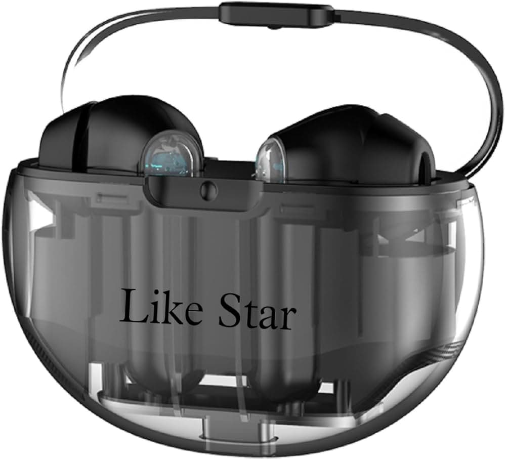 Like Star Butterfly TWS-Wireless Earphone, Bluetooth Earbuds with Transparent Design, 30 Hr Playtime with Fast Charging, Bluetooth 5.3 + ENC, 13mm HD ...