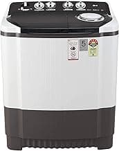 LG 8 Kg 5 Star Semi-Automatic Top Loading Washing Machine (P8035SGMZ, Grey, Collar Scrubber)