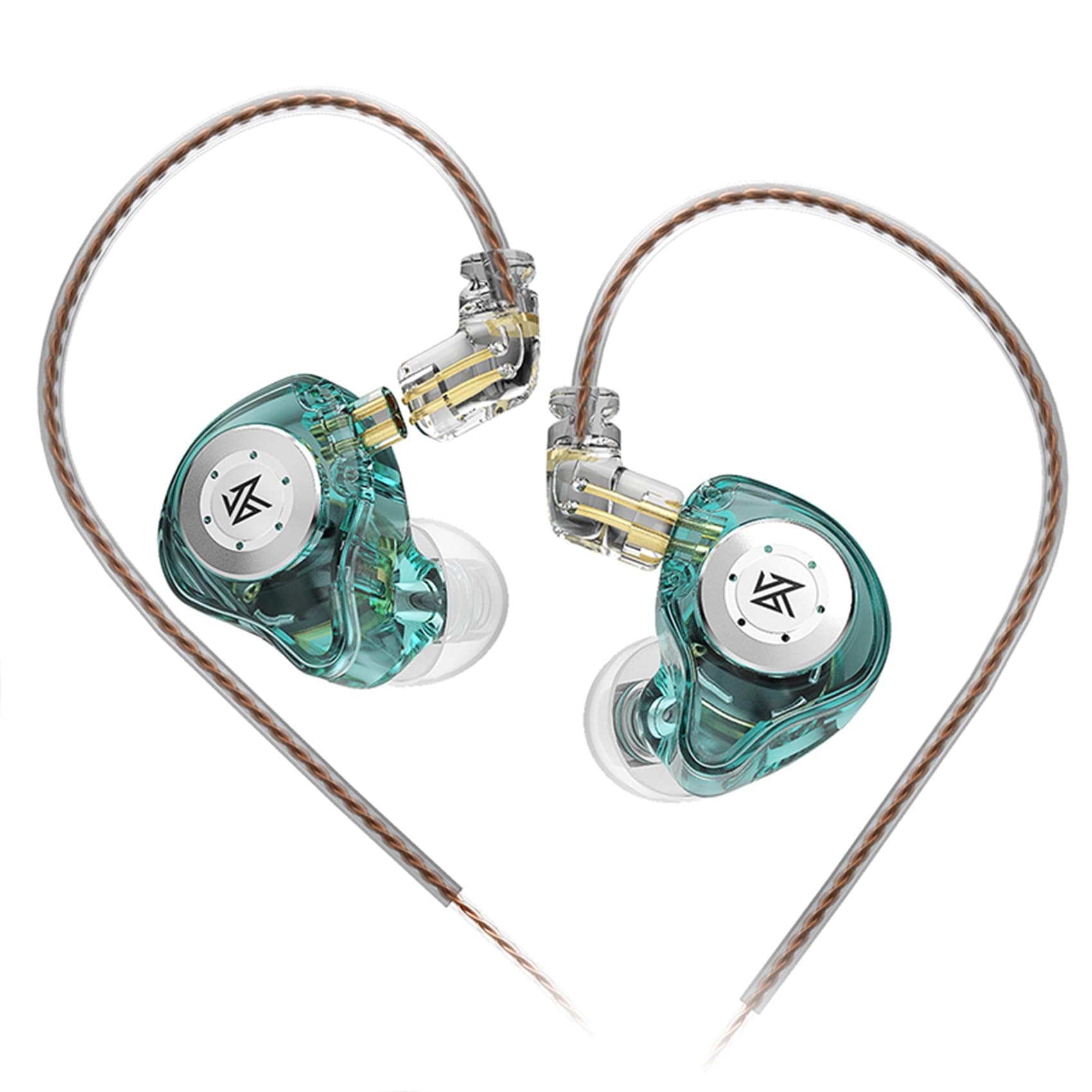 keephifi KZ EDX Pro in Ear Monitors KZ Headphones IEM Earphones with Dual DD HiFi Stereo Sound Earphones Wired Noise Cancelling Gaming Earbuds (Cyan, ...