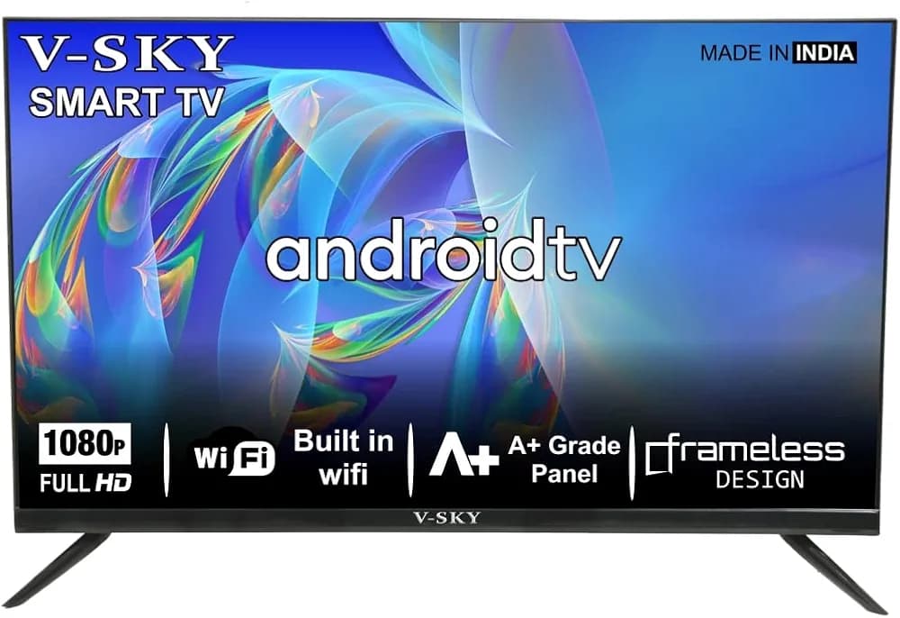 V-SKY 108 cm (43 inches) Full HD Smart Android LED TV 43EK2600 (Black)