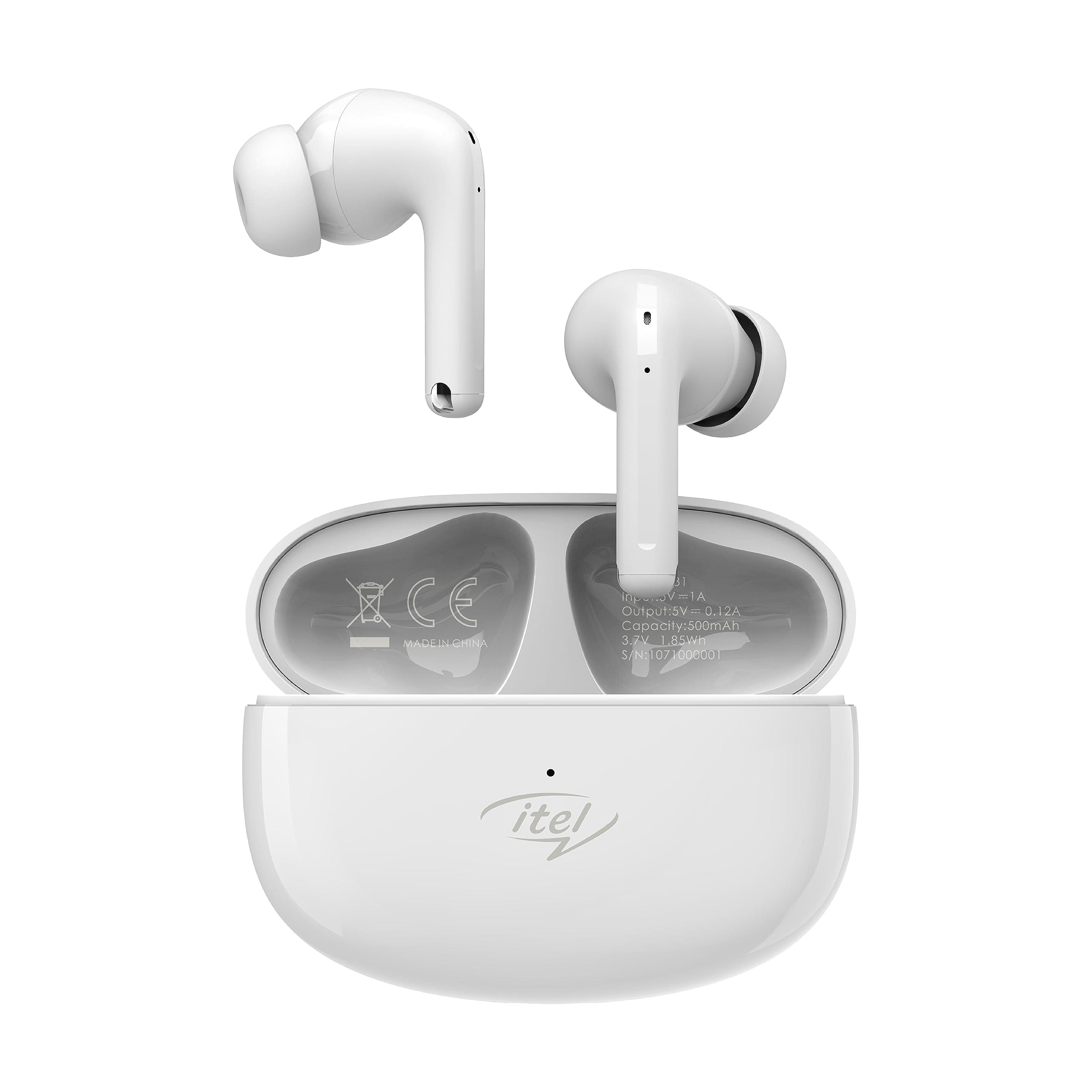 itel T31 Truly Wireless Earbuds with 30H Playtime, ANC up to - 25db Along with Transparency Mode, Quad Mic ENC, IPX5 Rating, 10MM Bass Boost Drivers, ...