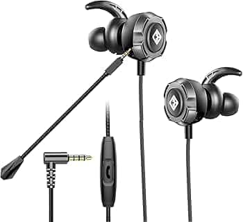 Cosmic Byte CB-EP-07 Gaming Wired in Ear Earphone with Detachable Microphone for PC, PS4, PS5, Xbox, Mobiles, Tablets (Black)