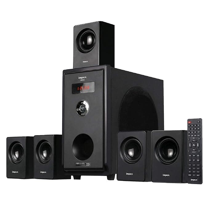 Impex Opera 45 Watts 5.1 Channel Multimedia Speaker System with USB/SD/MMC Card/Bluetooth/FM Radio & Remote Function (Black)