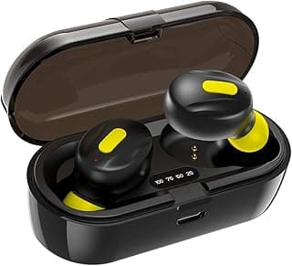 WeCool Moonwalk Mini Earbuds with Magnetic Charging Case IPX5 Wireless Earphones with Digital Battery Indicator for Crisp Sound Bluetooth Earphones fo