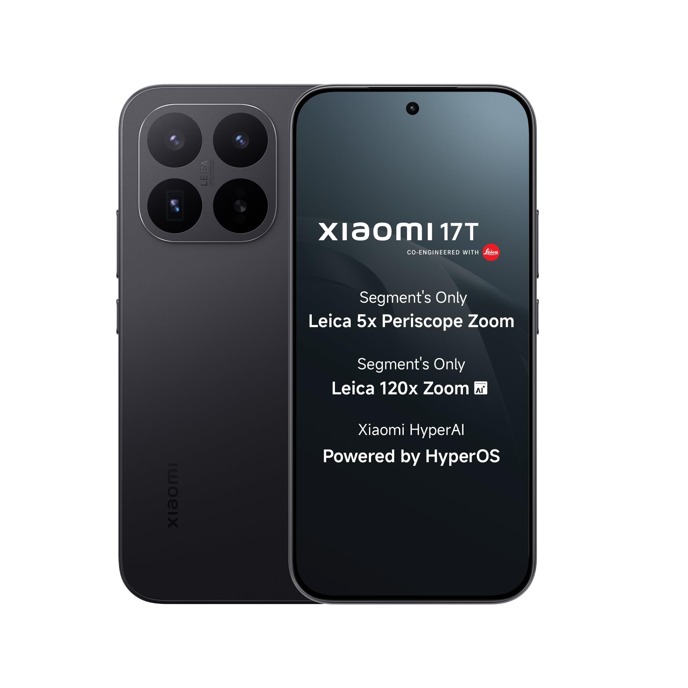 XIAOMI 17T (Black,12GB+256GB)|Flagship Leica Cameras|Leica UltraPure Optics|Segment Best Leica 5X Optical Zoom|120X AI Zoom|16.74cm(6.59") 120Hz AMOLE...