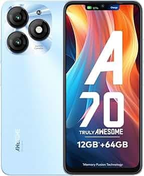 itel A70 | 12GB* RAM + 64GB ROM| 13MP Dual Rear Camera & 8MP Front Camera | 5000mAh Battery with Type-C Charging | Dynamic Bar | Side Fingerprint Sens...