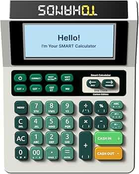 Tohands Smart Calculator V3 Carbon | 1 Year Warranty | Record Sales, Expenses, Credit and Customer Details | Editable GST Slabs | Calculator for Shopk...