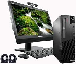 (Renewed) Lenovo ThinkCenter 19 inch, All in One Desktop Set ( Intel i3 2120, 8GB, 500GB HDD, 19 inches HD Monitor, Keyboard, Mouse, HD Webcam, Mic, S