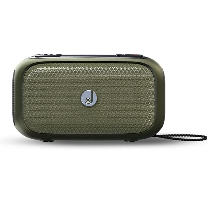 JUST CORSECA Sushi Albatross | Wireless Speaker | 20W(2X10) | BT V5.0 | RGB Light |1800mAh Battery 25Hrs Playtime | Splash Proof | Sleek Design | Voice Recording | FM,USB & Micro SD (Olive Green)