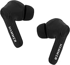 Hammer Airflow 2.0 Bluetooth Truly Wireless in Ear Earbuds with Mic (Midnight Black)