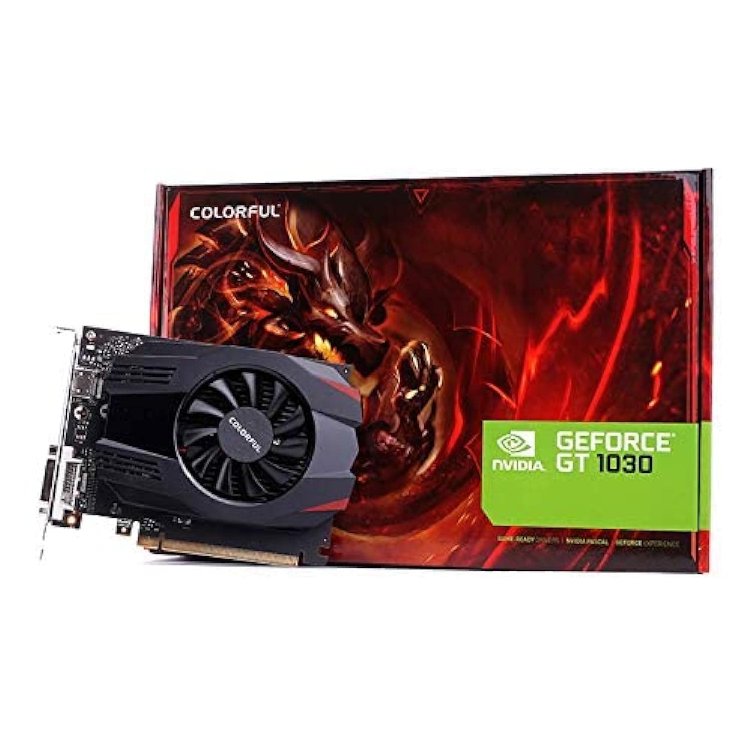 Colorful GeForce GT 1030 4GB DDR4 RAM Graphics Card with Single Fan ( GT1030 4G-V ) Can Play Most of AAA Game Titles 64 bit 1152 Mhz Clock Speed GTA V