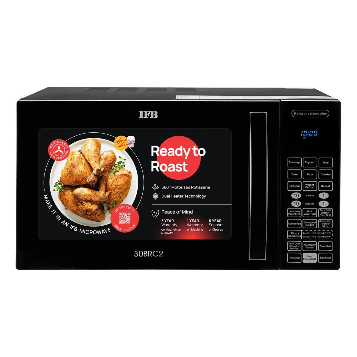 IFB 30 L Convection Microwave Oven (30BRC2, Black, With Starter Kit)