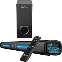 pTron Jazz Pro X1 240W Soundbar w/Wired Subwoofer, 2.1CH, Punchy Bass, Multi-Connect BT5.3/HDMI ARC/Opt-in/Aux/USB, 3 Equa...