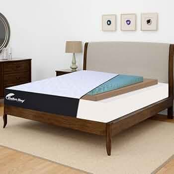 Memory Foam Mattress | Orthopedic Gadda | 6 Inches Dual Side Hard & Soft 3-Zone Responsive Charcoal, High Resilience & HD Soft Foam Bed Mattresses | M...