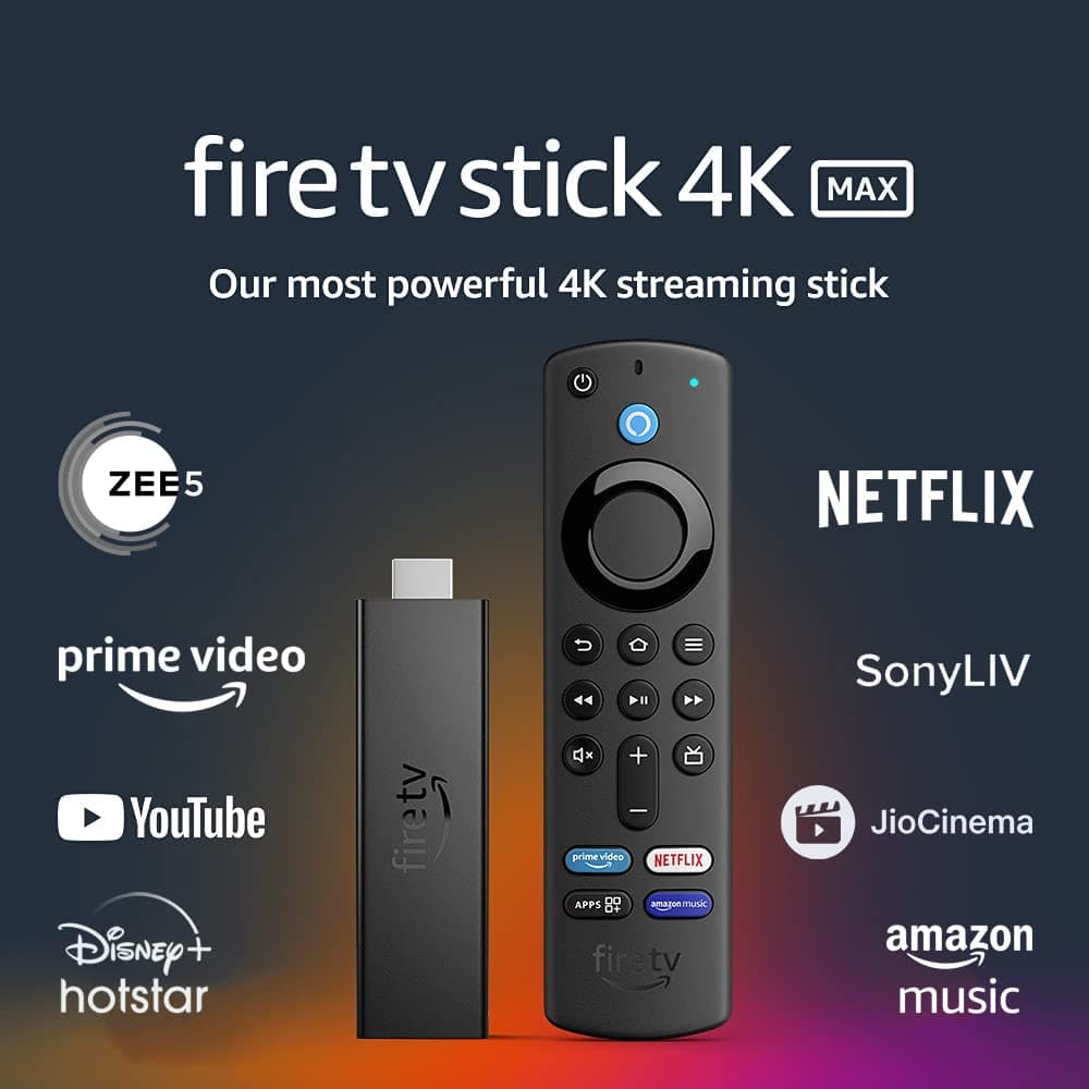 Certified Refurbished Fire TV Stick 4K Max streaming device, Wi-Fi 6, Alexa Voice Remote (includes TV controls)