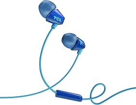 (Renewed) TCL Socl 100 Wired In Ear Headphone with Mic (Ocean Blue)