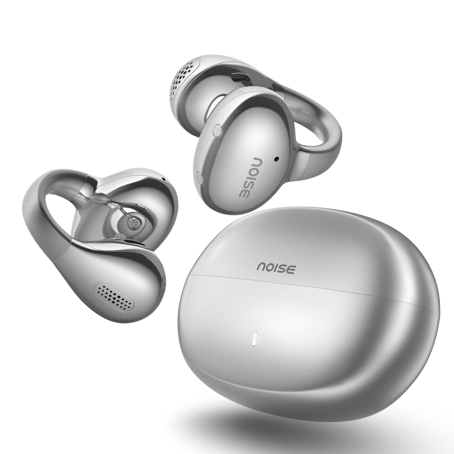 Noise Air Clips Pro Wireless Open-Ear Earbuds (2026), C-Bridge Clip Design, 360 Spatial Audio, AirWave Tech, AI Sound, 50H Playtime, Quad Mic ENC, BT ...