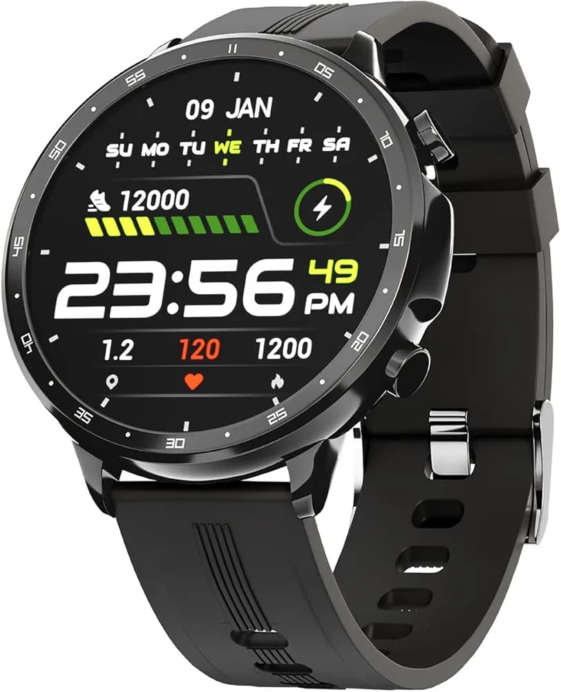 Maxx SX25 Pro Smart Watch with 1.28'' HD Display, Bluetooth Calling, Multiple Sports Mode & Faces, SpO2 Monitor, Real-Time Health Monitoring, 2 Extra Straps Free (Black)