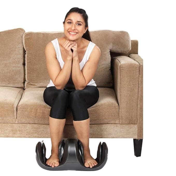 JSB HF156 Wireless Rechargeable Foot Massager Machine for Knee Joint Arthritis, Arms, Calf & Foot Pain Relief (Black) Electric Foot Massagers