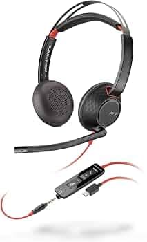 Plantronics Poly ( + Polycom) Blackwire 5220, C5220 Usb-C, Ww, Usb C/A Adapter, Ecomm - On Ear