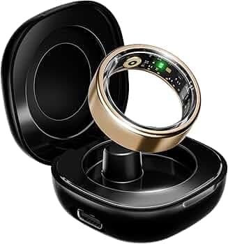 boAt SmartRing Active w/Stylish Stainless-Steel & Lightweight, Health Monitor, Magnetic Charging Case, 5ATM,Crest App & Coins, 20+ Sports Modes(Rose G...