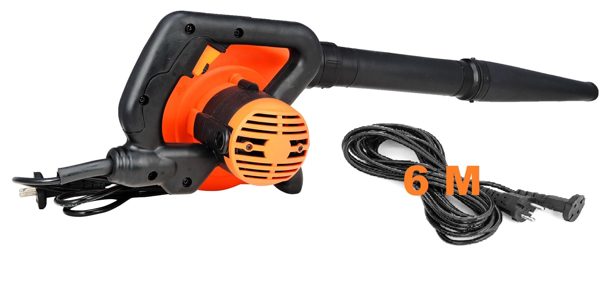 JAKMISTER Air Blower, Corded Electric, Variable Speed, Orange, 950W, Portable, Anti-Vibration, Dust Cleaner with 20ft Exte...