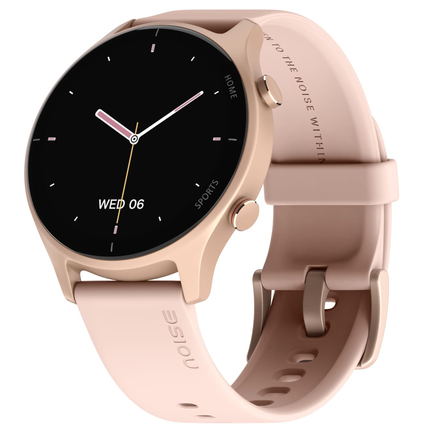 NoiseFit Twist Round Dial Smart Watch with Bluetooth Calling, 1.38" TFT Display, Up-to 7 Days Battery, 100+ Watch Faces, IP68, Heart Rate Monitor, Sleep Tracking (Rose Pink)