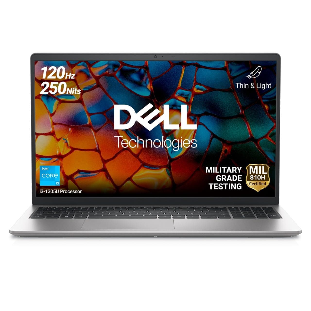 Dell Inspiron 3530 13th Gen Laptop, Intel Core i3-1305U/8GB/512GB SSD/15.6" (39.62cm) FHD WVA AG 120Hz 250 nits Narrow Border/Windows 11+MSO'21/McAfee 15 Month/Platinum Silver/1.62kg