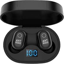 (Renewed) Ant Audio Wave Sports 721 Bluetooth Wireless Earphone TWS 5.0 Touch Control Earbuds with LED Charging Dock, IPX5 Waterproof 3D Stereo Music