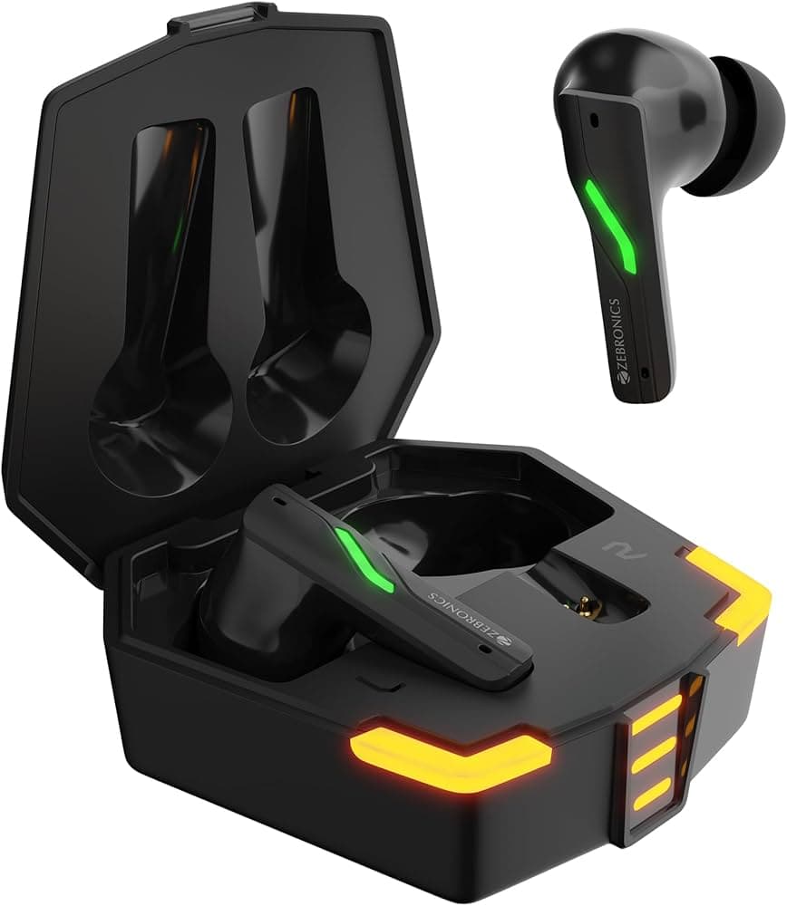(Refurbished) ZEBRONICS New Launch Beast in-Ear Wireless Earbuds, 24* Hours Backup, Bluetooth v5.4, Flash Connect, Gaming Mode, Touch Control, Voice A...