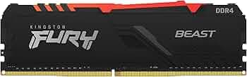 Kingston FURY Beast RGB 16GB 3600MHz DDR4 CL18 Desktop Memory Single Stick KF436C18BBA/16
