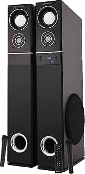ZEBRONICS BT9500 PRO Multi Connectivity Tower Speaker with 120W Output, Bluetooth V5.0, HDMI (ARC), Optical in, AUX, USB, FM, Dual Wireless Mics, 2 x ...