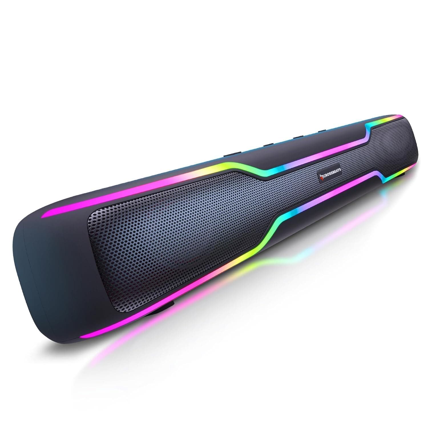 CrossBeats Blaze B50 (2025) Bluetooth 50W Soundbar Gaming RGB Light, AUX, BT, SD Card, USB &FM, 8 Hrs Playtime Fast Charge Sound bar Smart tv with Bui...