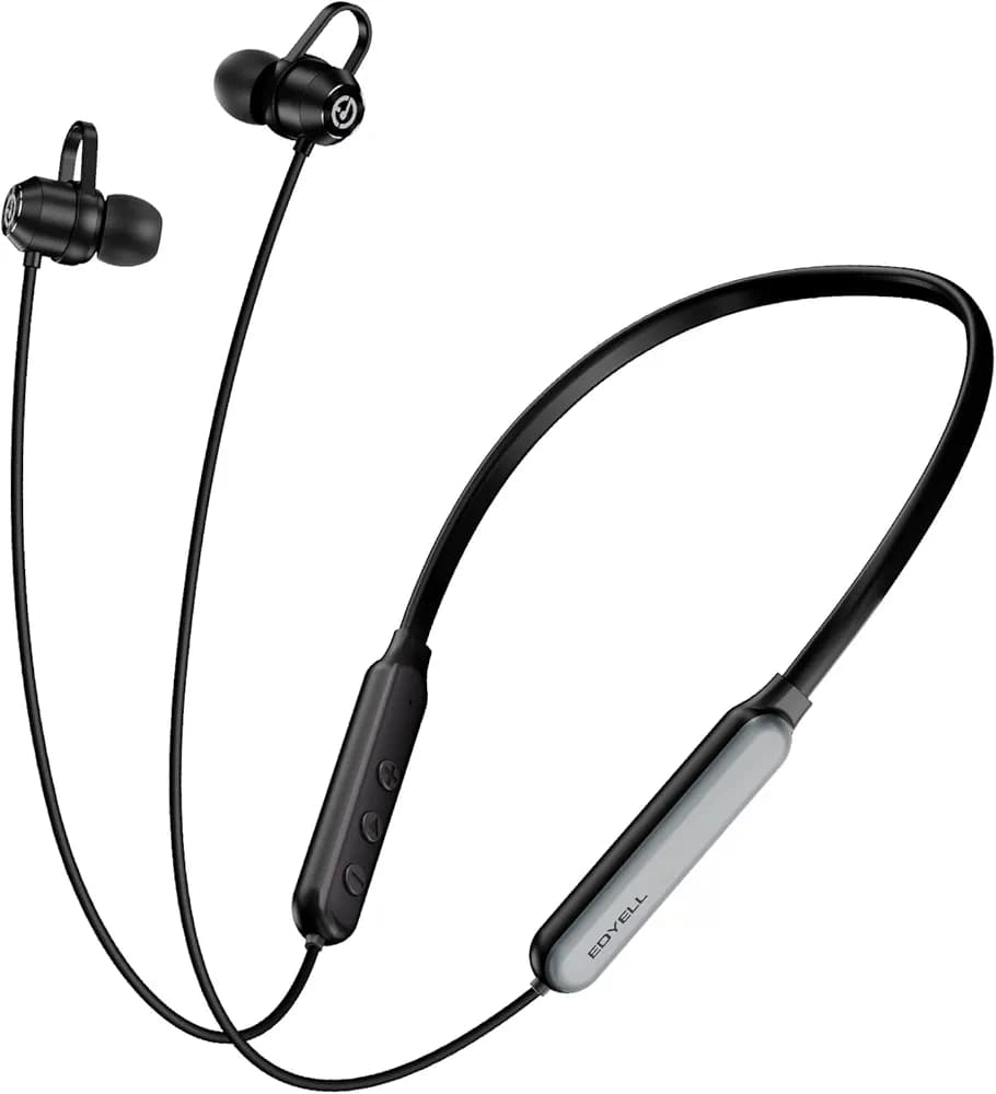 EDYELL V1 Bluetooth Wireless Neckband Earphone, 100 Hrs Standby Time Wireless Earphones, 80ms Low Latency Gaming Bluetooth Earbuds, Fast Charging, IPX5, 12mm Driver Bluetooth Headphones
