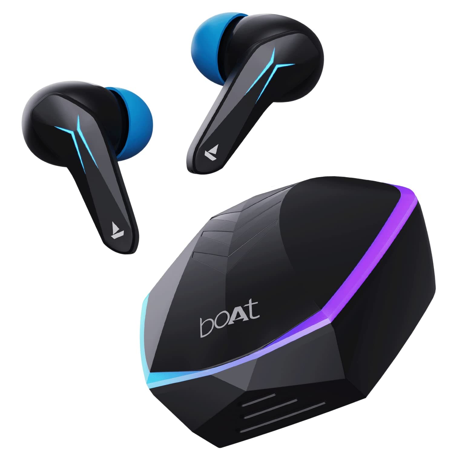 boAt Newly Launched Immortal 121 TWS Gaming Earbuds with Beast™ Mode, 40H Playtime, Blazing LEDs, ENx™ with Quad Mics, Signature Sound, ASAP™ Charge(10 Mins= 180 Mins) and BT v5.3(Black Sabre)