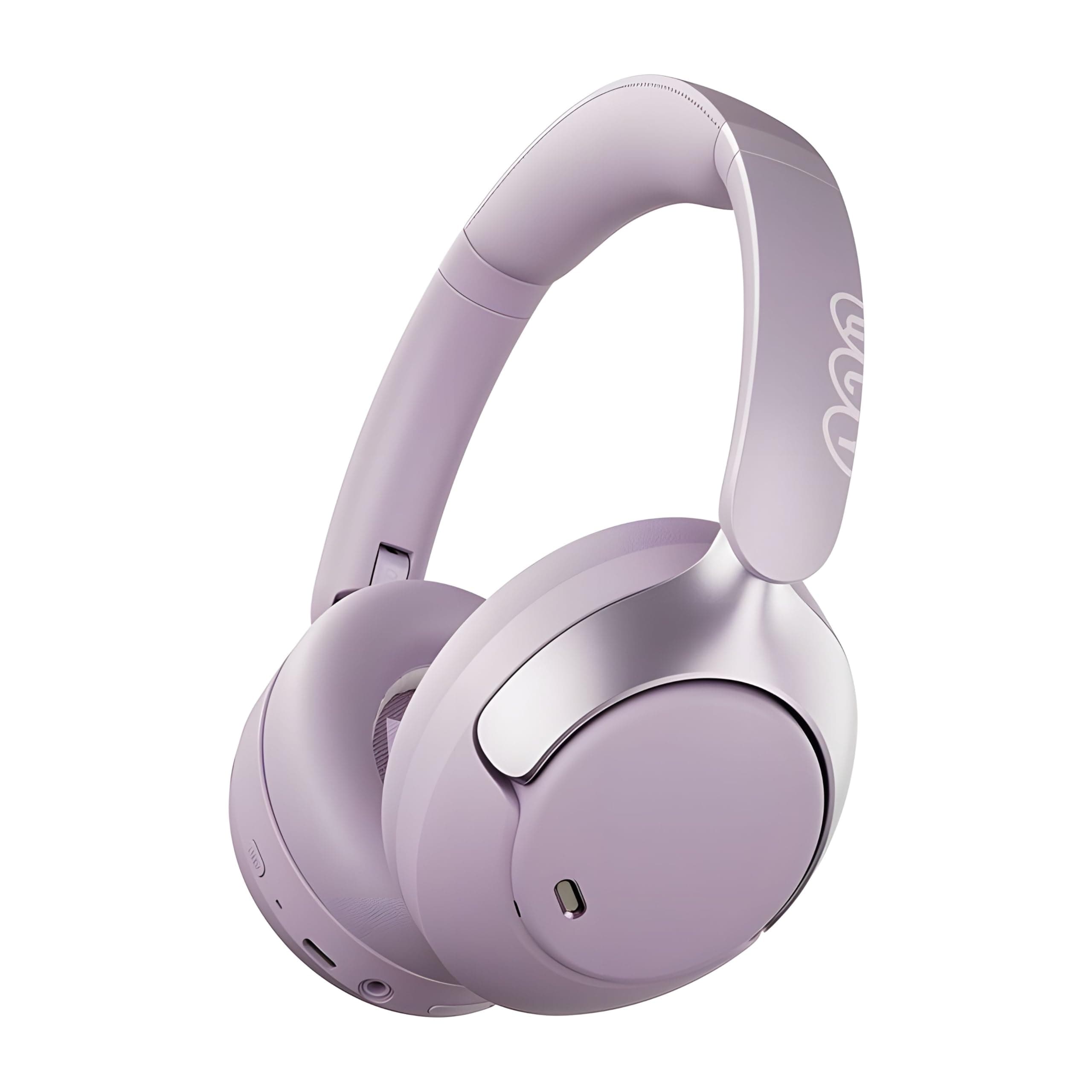 QCY H3 Pro Hi-Res LDAC ANC Headphones with Dual-Chip 40mm Titanium Drivers, 3-Mic ENC, 3D Spatial Audio, 60ms Low Latency, 55H Playtime, 10Min=2H Fast...