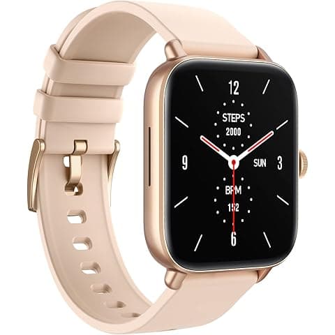 WEARFIT Active Plus Call 1.69" HD Bluetooth Smartwatch, Rose Gold | Full Touch, 28 Sports Mode, Heart Rate SpO2 & BP Monitoring, AI Voice Assistant