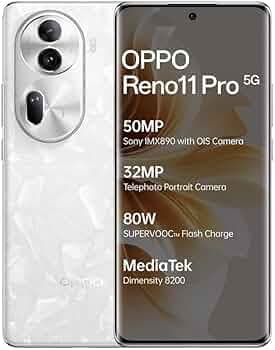 Oppo Reno 11 Pro 5G (Pearl White, 12GB RAM, 256GB Storage)